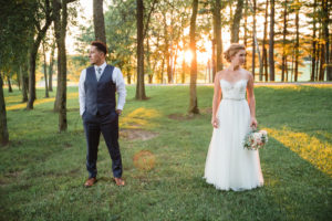 sunset portrait columbus wedding