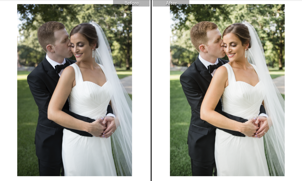 Wedding photography editing