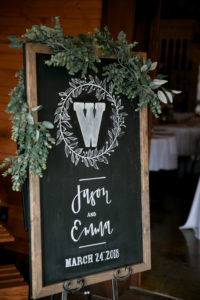 chalk board wedding sign ohio wedding