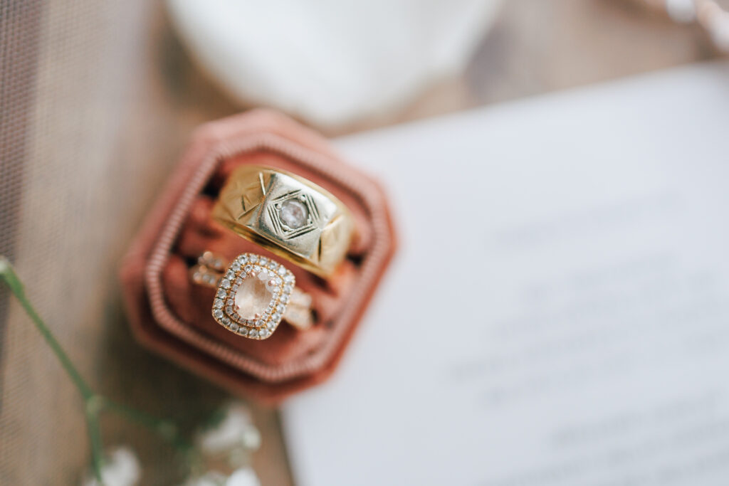 detailed ring shot bride and groom
