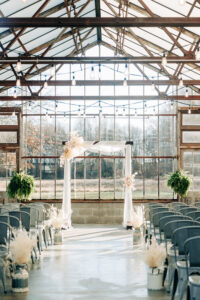 Glass greenhouse wedding venue in columbus ohio Jorgensen Farms
