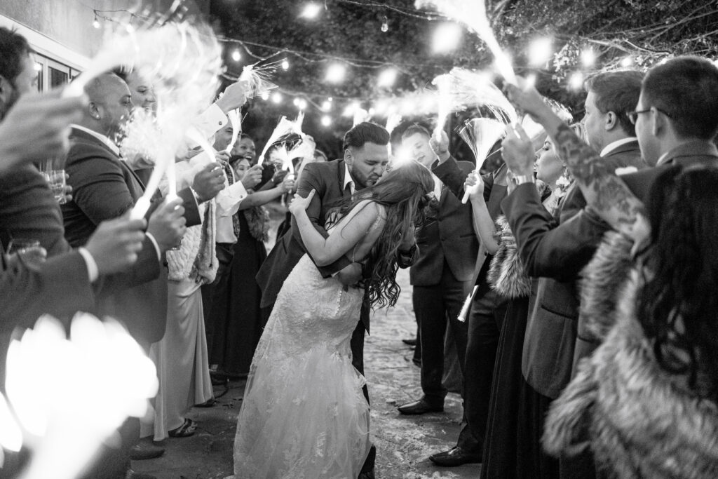 sparkler exit at Brookshire Event Center