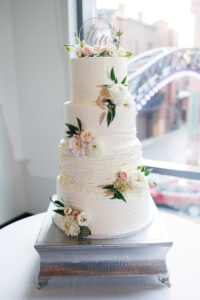 wedding cake at Le Meridian Hotel