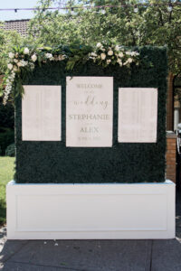 wedding guest list display at Columbus Atheneum